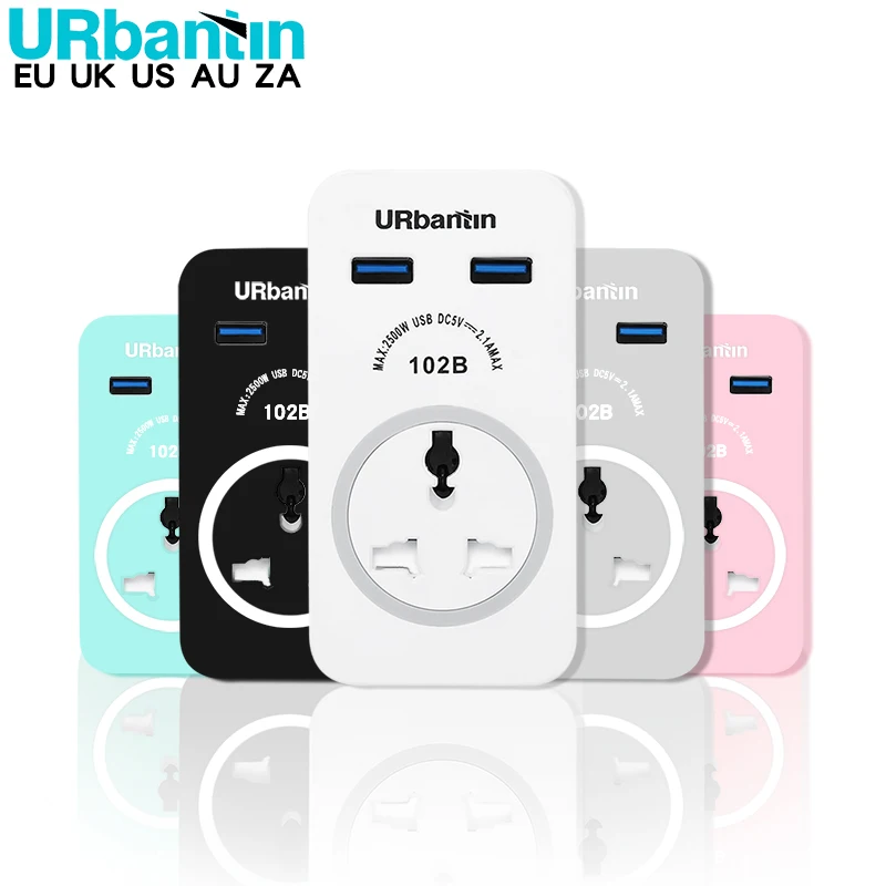 Умная быстрая зарядная розетка с 2 USB портами