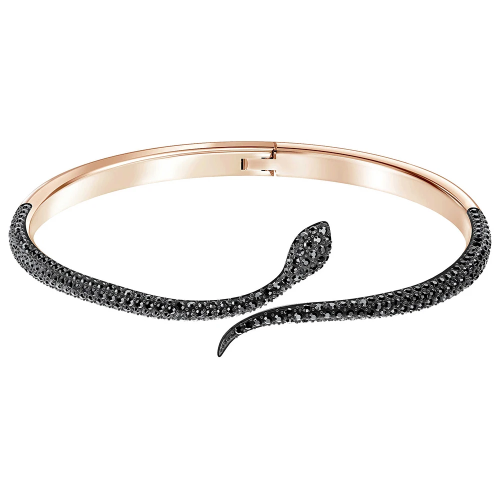 

SWA Fashion New Black Crystal Mysterious Snake Bracelet Romantic Simple Ladies Ornament Anniversary Gift