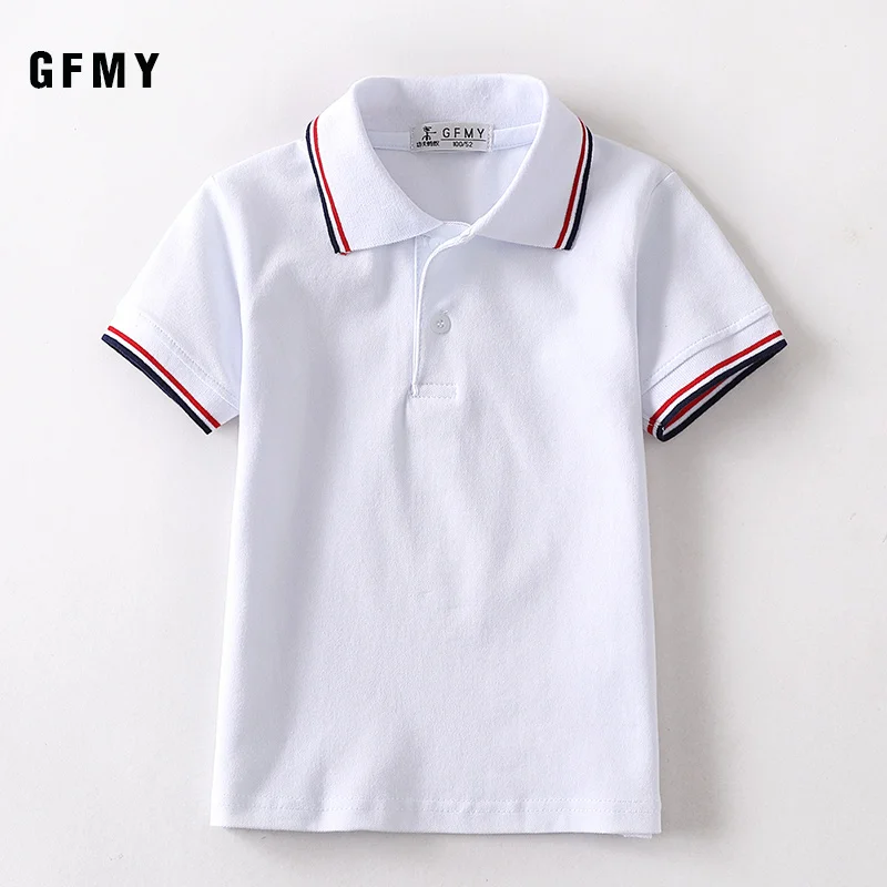 Kids Boys Lapel Short Sleeved White Shirt Tops Boys Summer Cotton Gentlement Shirt Tops Clothing for Boys blouses et chemises