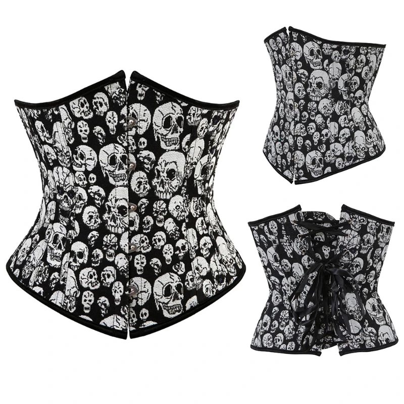 

Shape Body Belt Skull Pattern Recovery Corset Waist Clip Corset Top WaistCincher