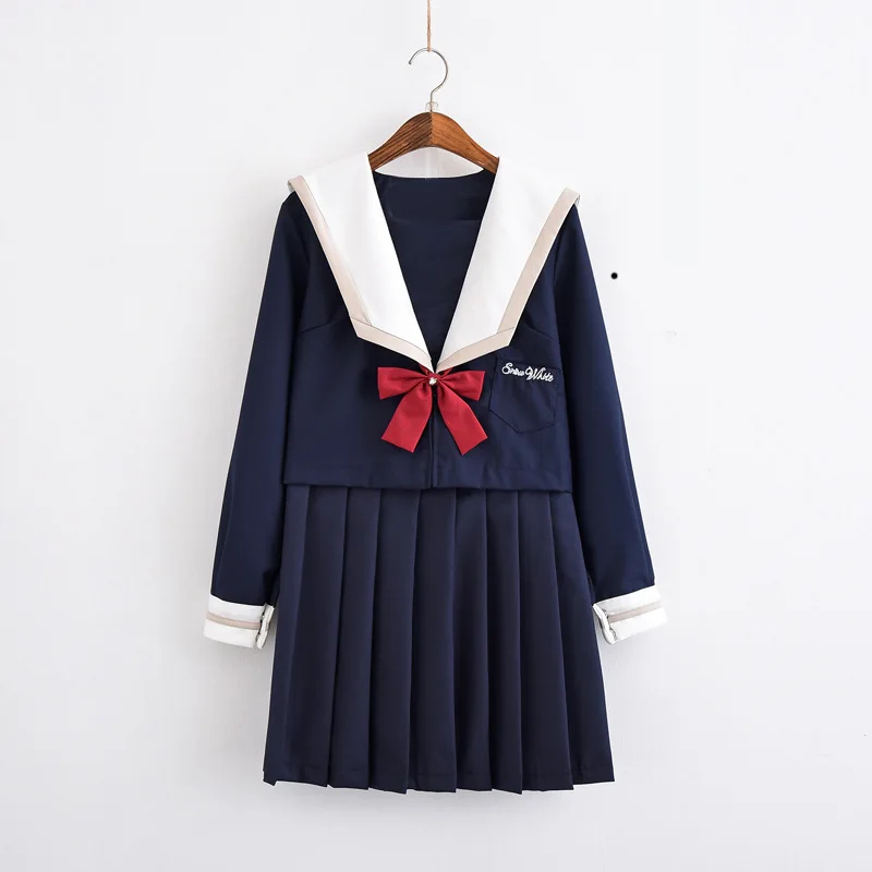 Осень 2021 японская школьная форма для девочек милые длинные матросские топы