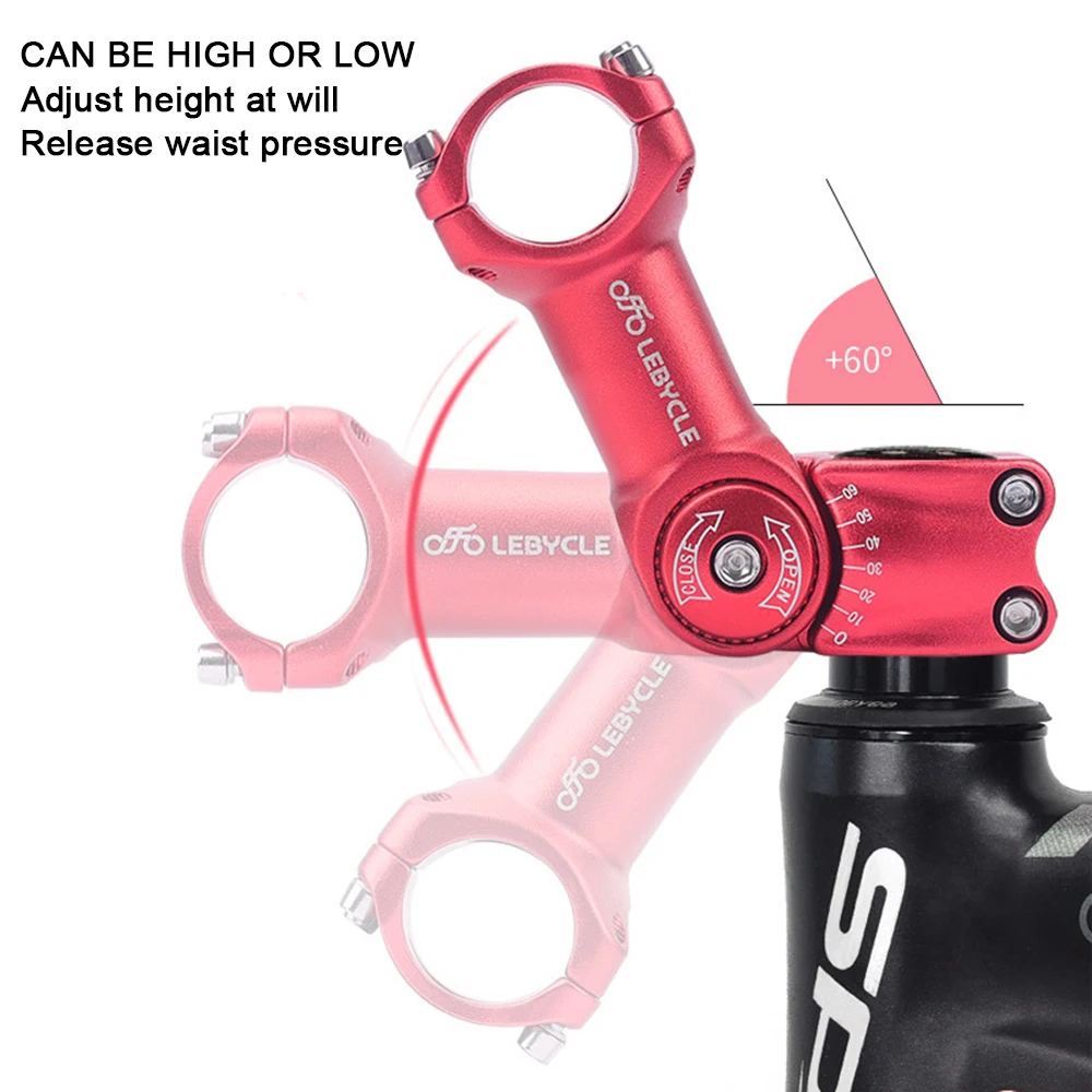 MTB велосипедный стержень из алюминиевого сплава с регулируемым углом наклона