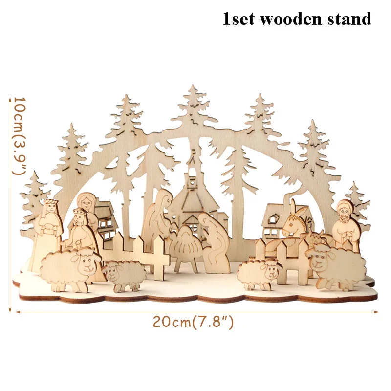1set wooden decor b Веселые рождественские подарочные сумки Рождественская елка пластиковая упаковочная сумка Снежинка коробка с рождественскими конфетами новогодний спрос среди детей сумка Noel Navidad - Цвет: 1set wooden decor b