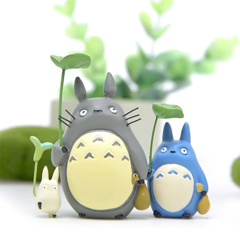 3 шт./компл. креативные милые DIY Смола Тоторо кукла микро пейзажные миниатюры