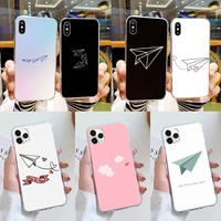 travel world paper plane aircraft phone case for iphone 11 12 13 mini pro xs max 8 7 6 6s plus x 5s se 2020 xr cover
