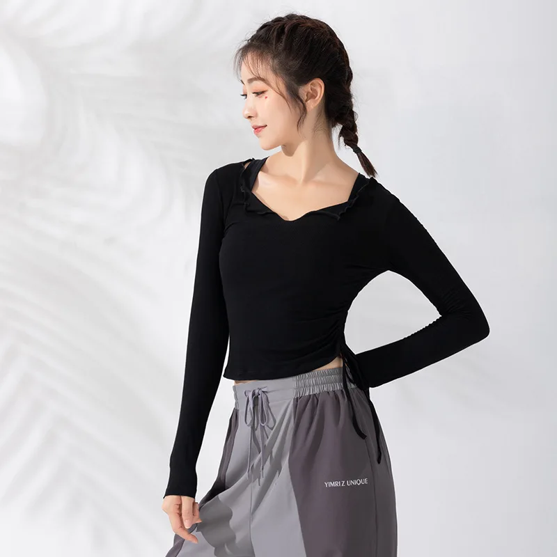 

Peachmiss Autumn New Fitness Shirt Women Long-sleeved Sports Tops Thin Running Quick-drying T-shirts Slinm Yoga T-shirt