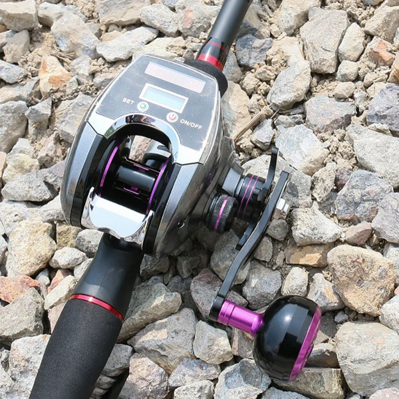 Carretel de Pesca Rolamento de Esferas Carretel de Fundição Enfrentar com Display 6 + 1 Baixo Perfil Linecounter - Isca Pesca Digital Reel8.0: 1 10 carretel de fundição isca pesca enfrentar com display digital