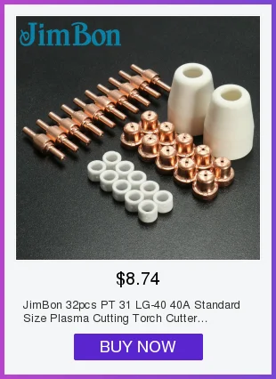 JimBon 60 шт./компл. Керамика+ Металлический Воздушный плазменный резак расходные материалы усовершенствованный наконечник электрод сопла для PT31 LG40 фонарь CUT-50D