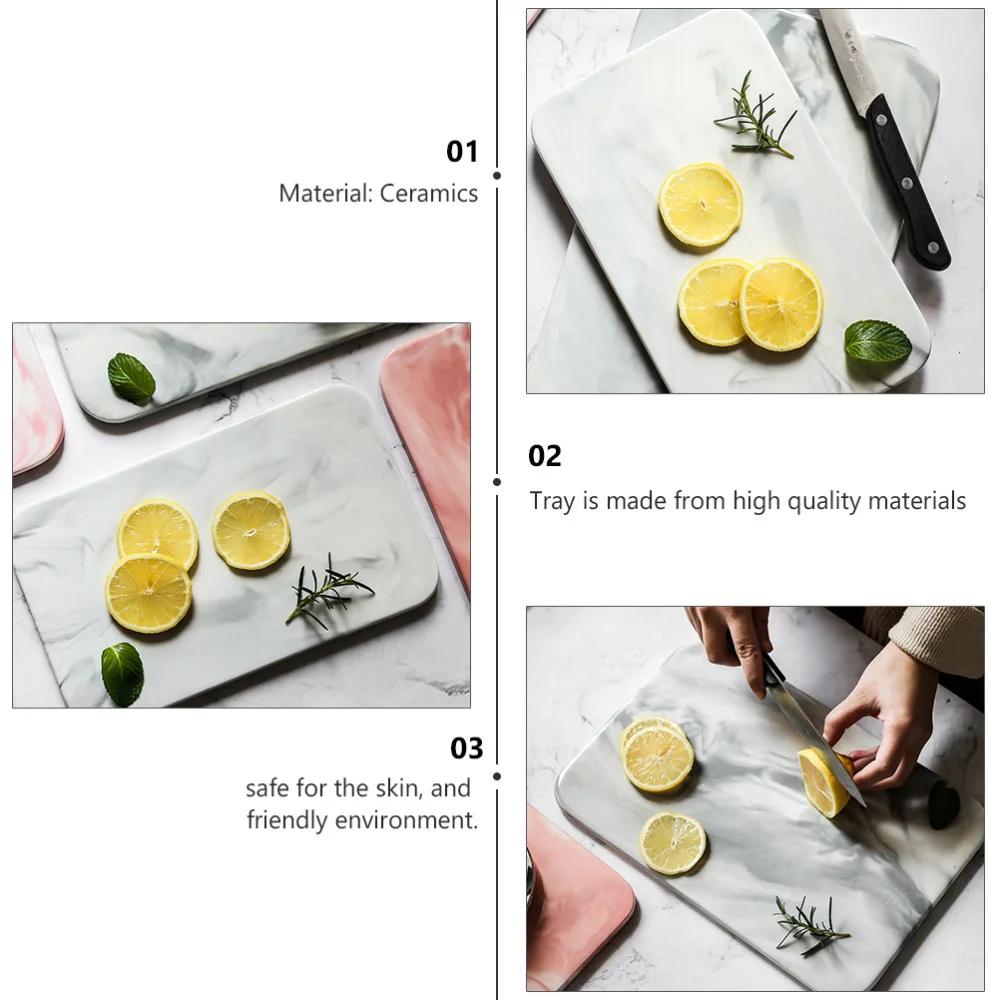 

Nordic Style Breadboard Ceramic Chopping Board Fruits Dessert Chopping Block