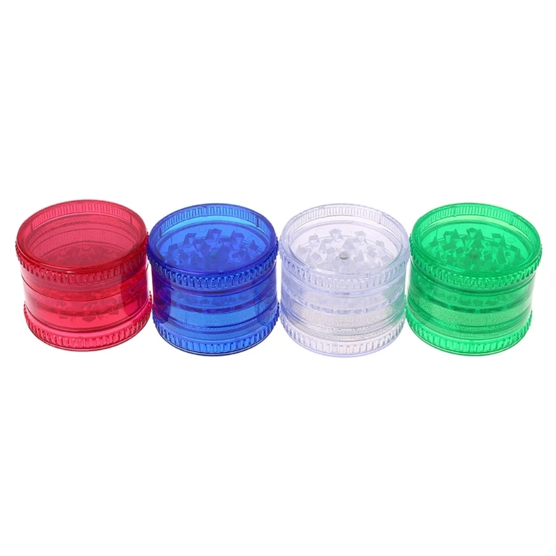 

Plastic Tobacco Grinder Leaf Herbal Herb Smoke Spice Crusher Hand Muller 5 Layer