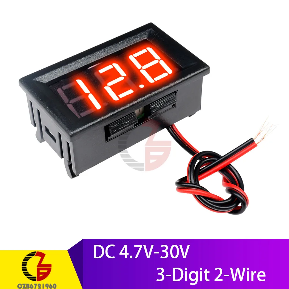 2 Wire Red Высокая точность постоянного тока 100 в 10 А цифровой автомобильный Вольтметр Амперметр индикатор напряжения мотоцикла Тестер измеритель тока Замена USB Тестер 12 В - Цвет: 2 Wire Red