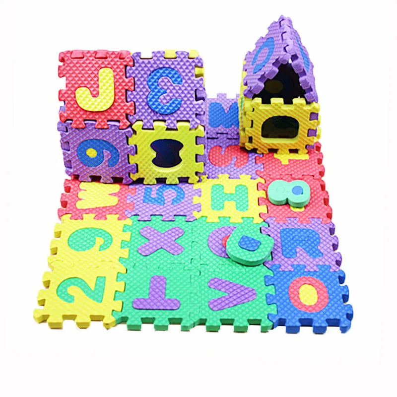 36 шт. для детей с принтом в виде героев мультфильмов букв цифры пена Игра