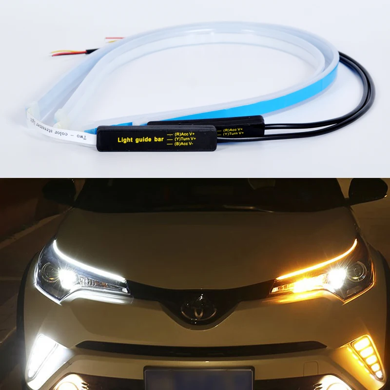 2 шт. светодиодные дневные ходовые огни для Hyundai Tucson 2005 2016 2017 2018 2019 2020 ленты