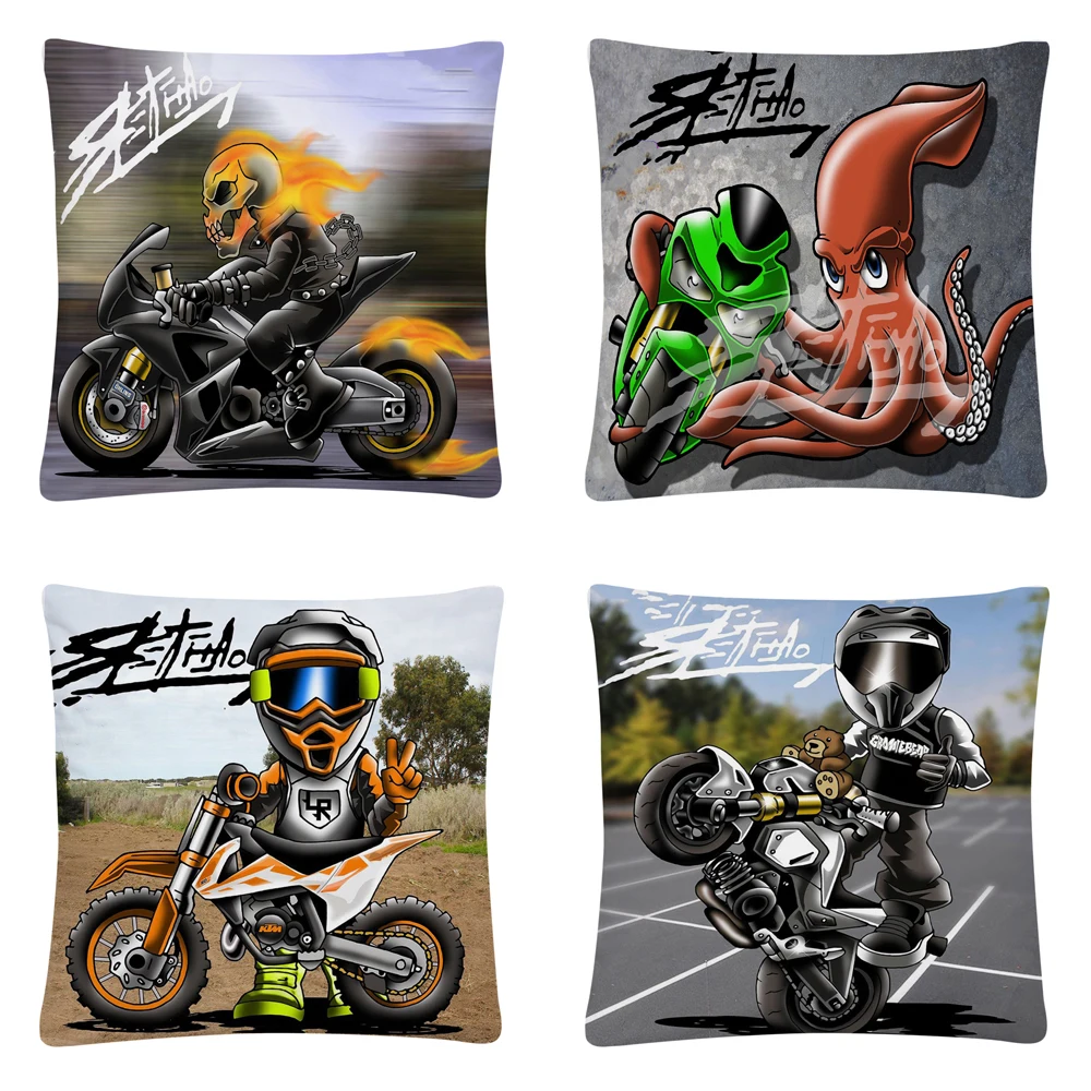 Мягкая короткая плюшевая наволочка для подушки с мультяшным рисунком 45 х45 см |