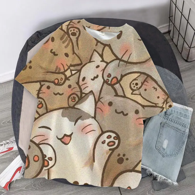 Женская футболка в стиле Харадзюку милая модная оверсайз с - Цена: 