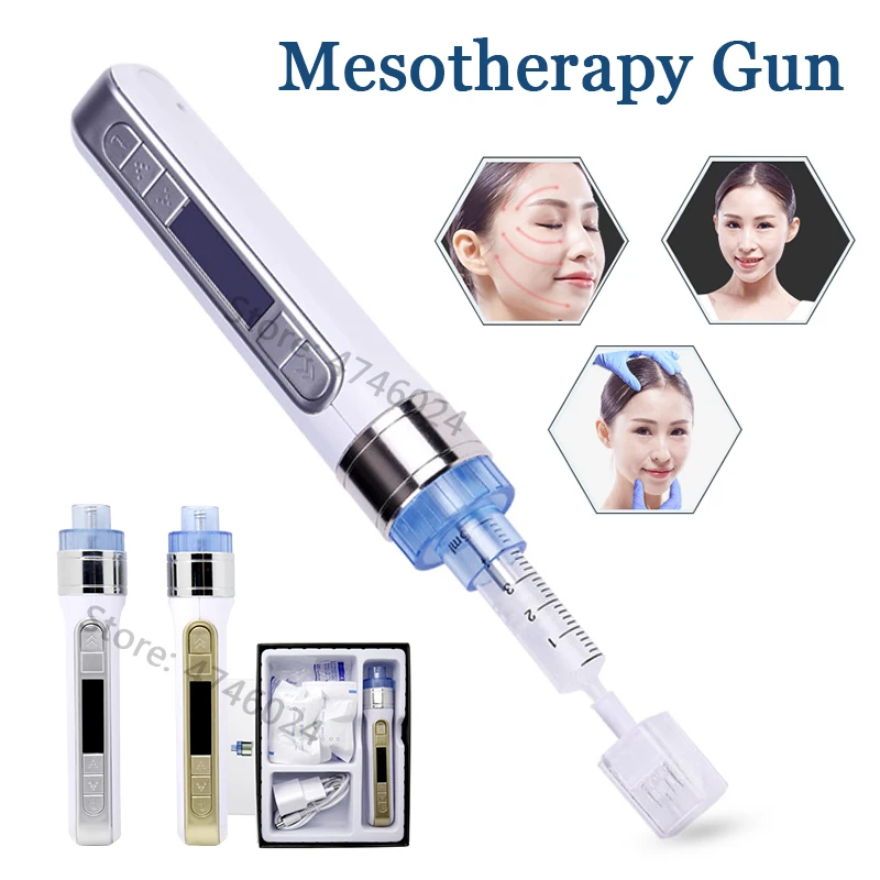 

Гидро вакуумная Мезотерапия пистолет мезо впрыска воды инжектор лица машина для микро нано анти-старения морщин Vital Acid Injectio