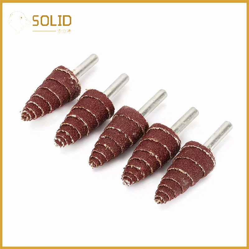 

Cone Flap Sanding Wheel Grinding Head Rotary Tool for Deep Hole Polishing and Deburring Wood,Plastic,Metal 5Pack