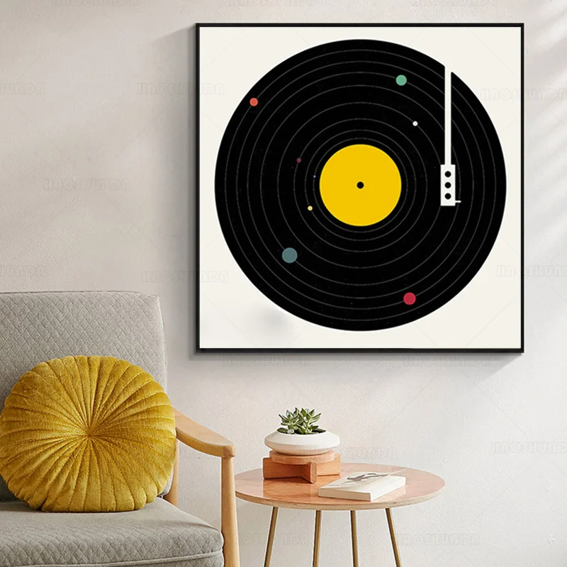 Настенные винтажные виниловые картины в скандинавском стиле рисунок на холсте