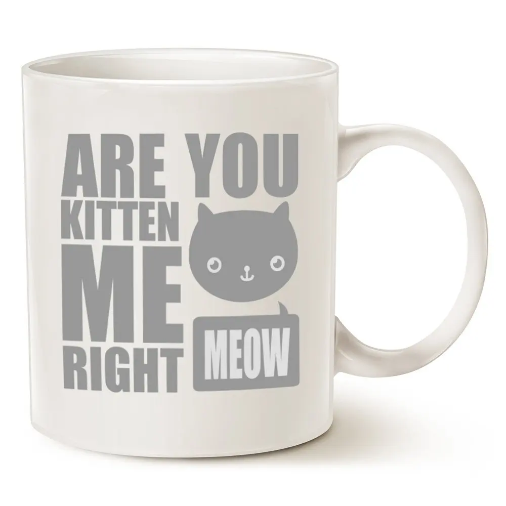 Кофейные кружки с забавным котом для любителей кошек рождественские