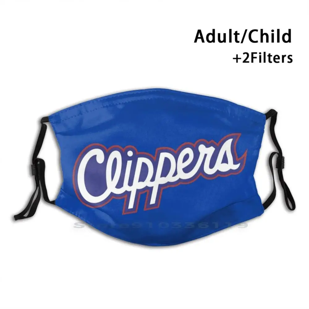 

Фабрика Merch - ''-Clippers-дизайн Пылезащитный фильтр смываемая маска для лица Детский логотип Los Angeles