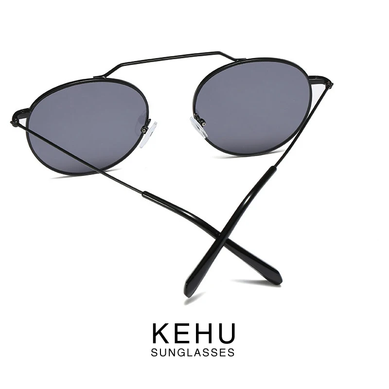 KEHU 2020 модные круглые солнцезащитные очки для женщин и мужчин ультралегкие из