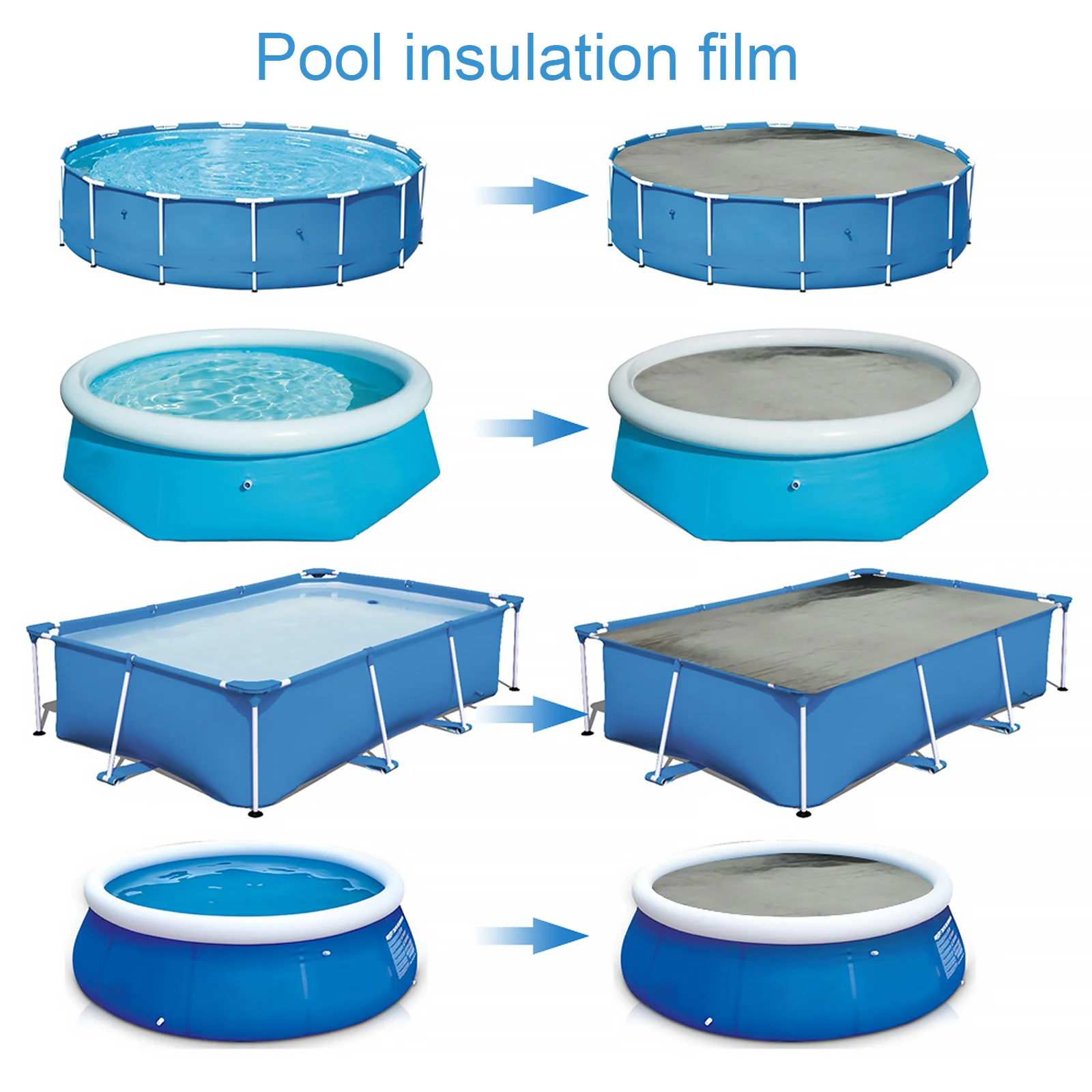 

Pool Safety Cover, Swimming Pool Cover, Swimming Pool Insulation Film, UV Protection Dustproof Pool Cover Protector