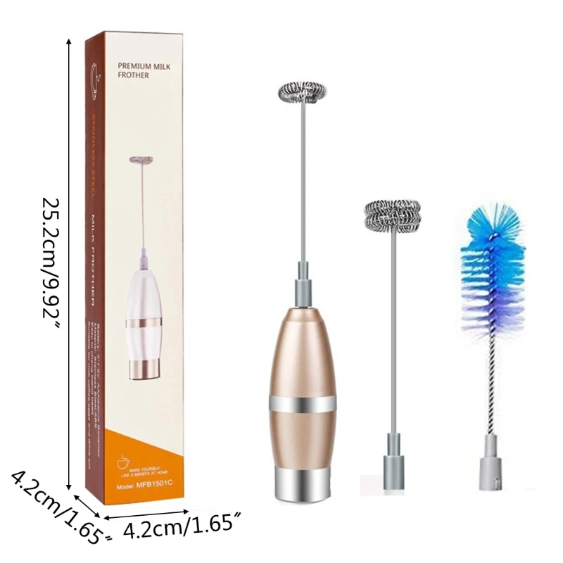 

Handheld Electric Milk Frother Foam Maker Whisk Mixer Stirrer Portable Coffee Egg Beater Set Tools