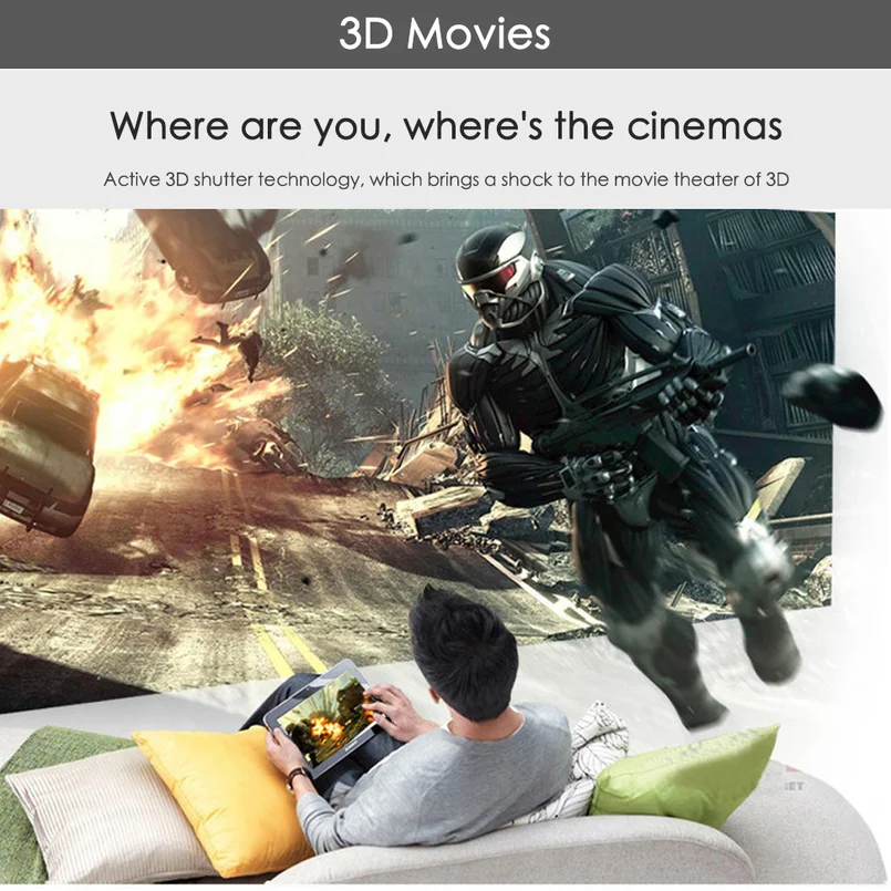 Poner Saund GP9 проектор 3D HDMI Full HD портативный мини для Android 1080p видео 4k Умный домашний