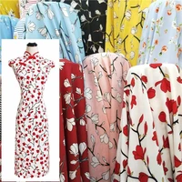 floral pure cotton 100 fabrics by the meter for sewing clothes children plants skirt dress flower pattern printed cloth