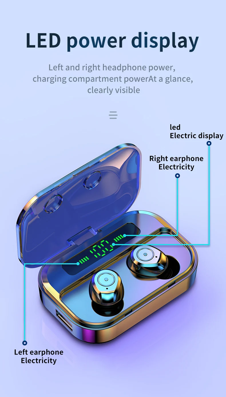 Новые мини Bluetooth беспроводные 5,0 наушники спортивные HIFI стерео HD микрофон музыка Handfree IPX7 водонепроницаемый для смартфона