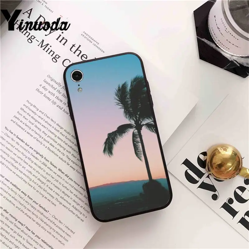 

Yinuoda coconut tree Phone Case cover For iPhone X 6 6S Plus coque for iPhone XS MAX SE 12 Pro Promax