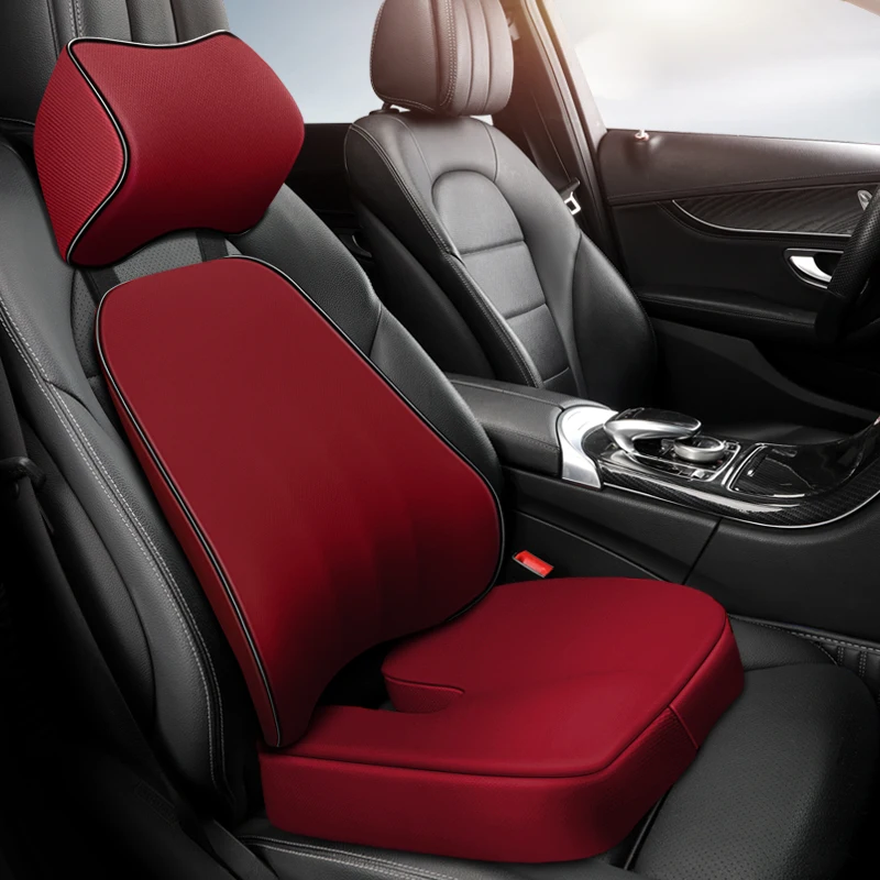 Подушка для автомобильного подголовника из пены с эффектом памяти кожаный набор