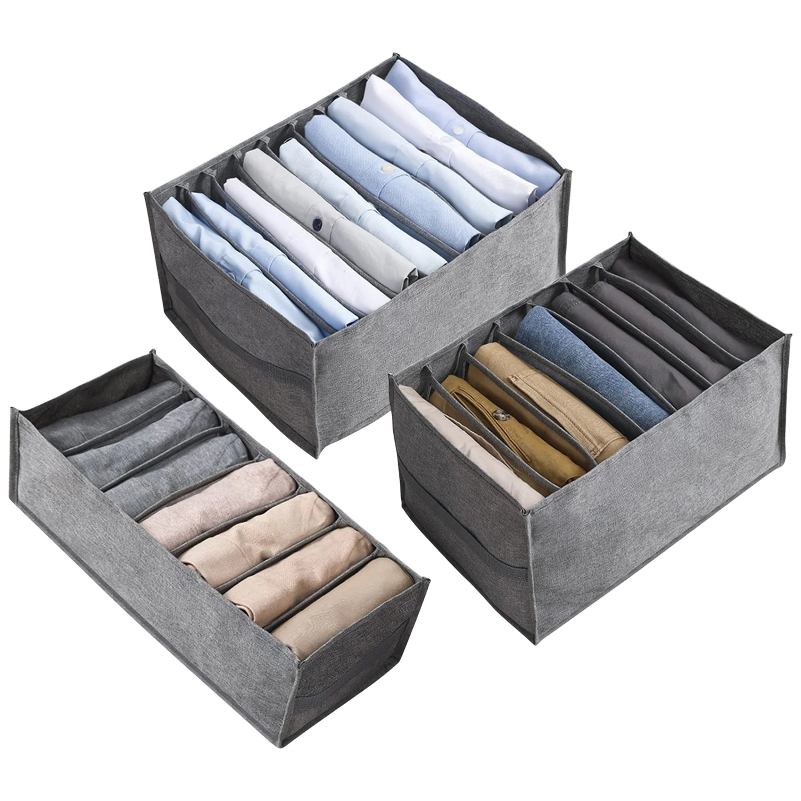 

Wardrobe Clothes Organizer Durable Foldable Cloth Drawer Storage Organizer Box Washable Reusable Jeans Compartment Storage Box