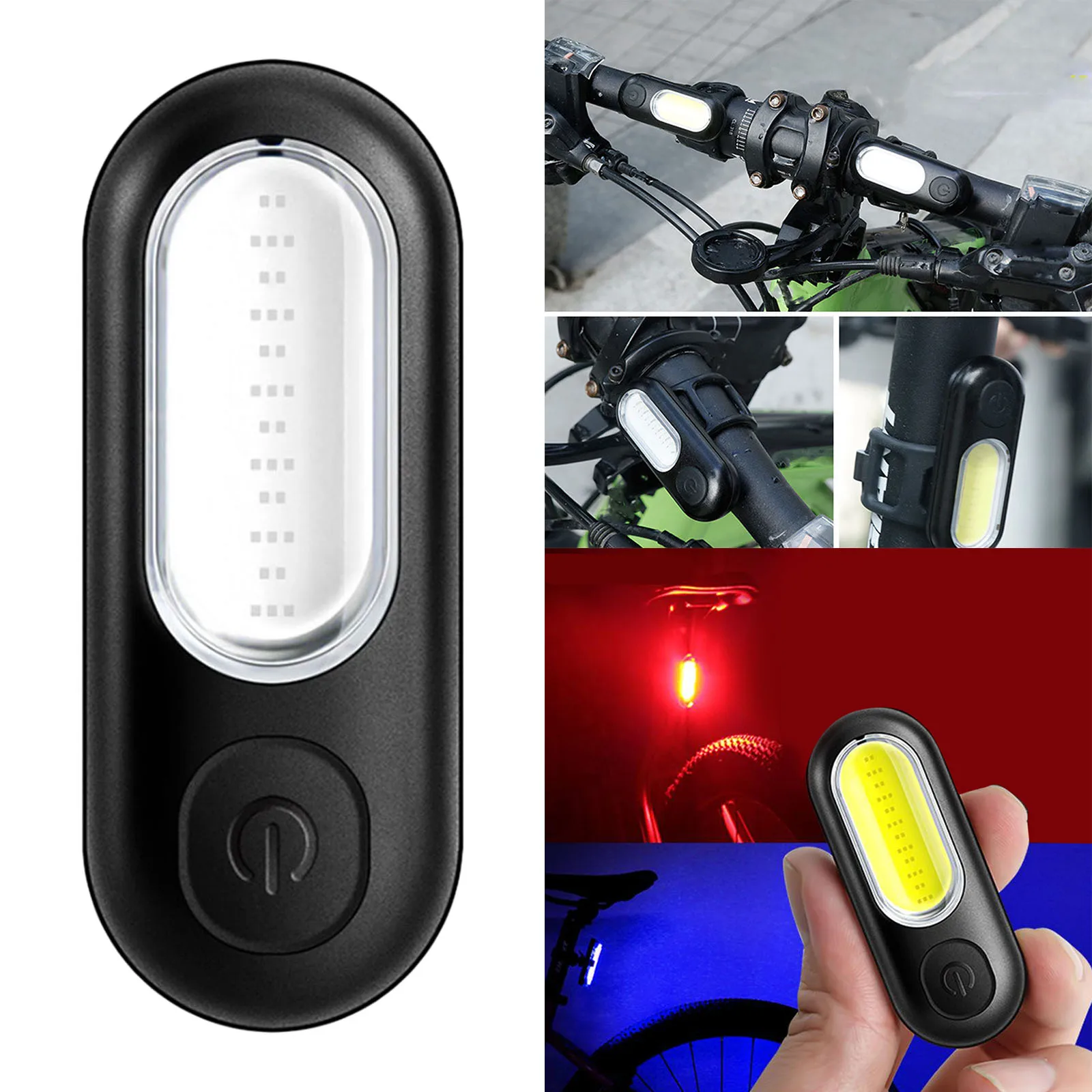 

Bike Tail Light USB Rechargeable Bicycle Brake COB Lamp Safety Warning Light