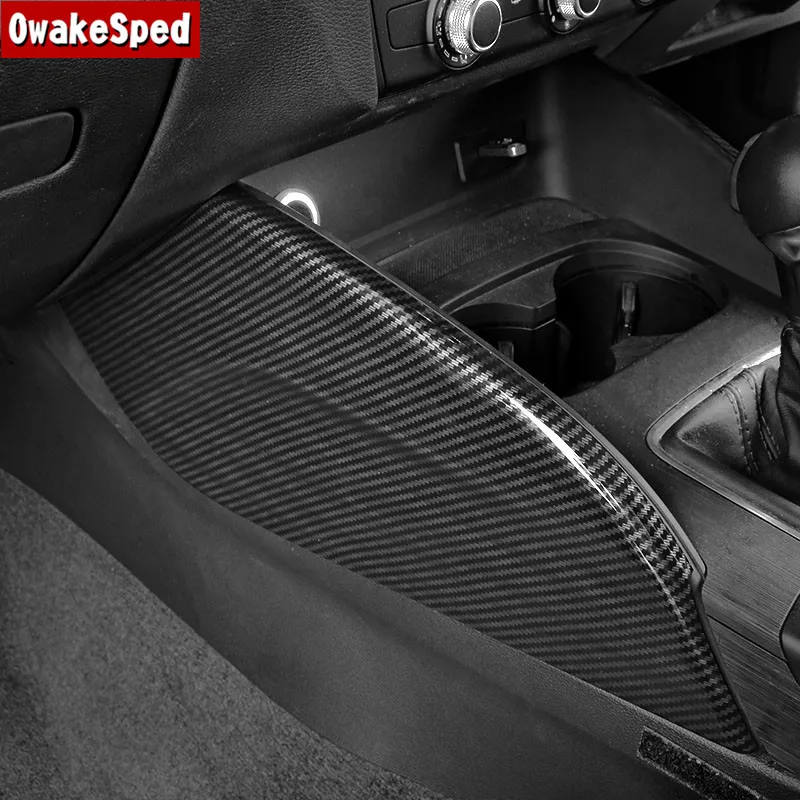 

For Audi A3 8V 2014-2018 LHD ABS Carbon Fiber Style Car Interior Accessories Center Console Both Side Water Cup Panel Cover Trim