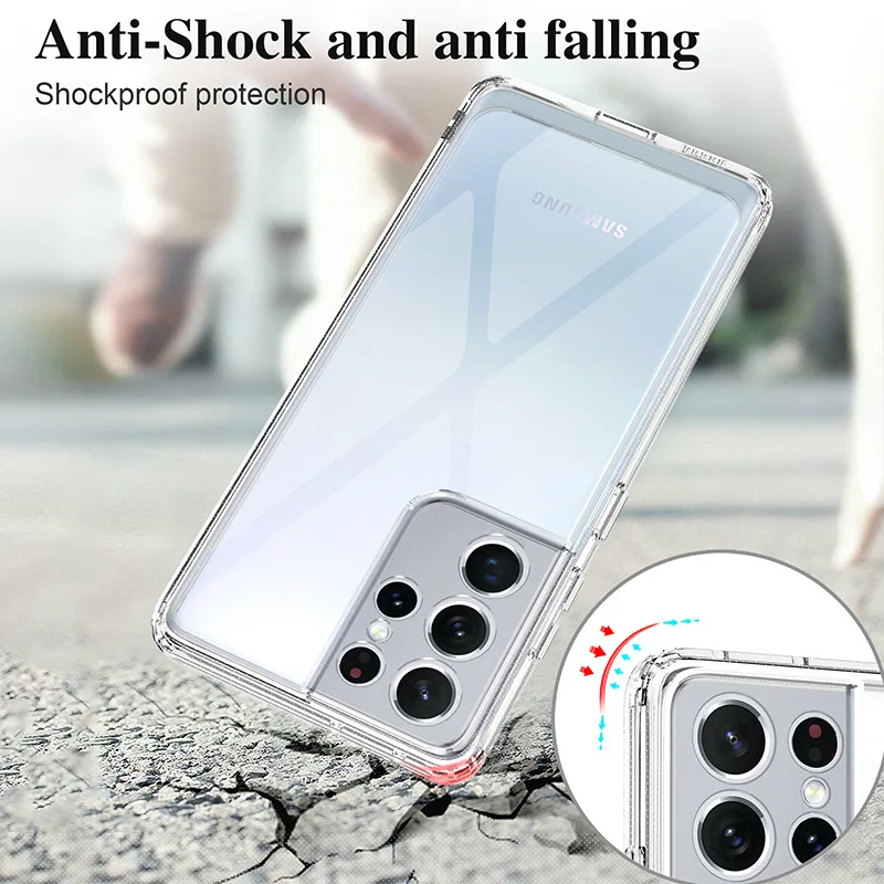 luxury shockproof silicone clear case for samsung galaxy s22 soft tpu phone back cover for samsung galaxy s22 plus ultra case free global shipping