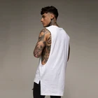 Мужская футболка без рукавов Soild одежда для фитнеса или бодибилдинга, в стиле хип-хоп