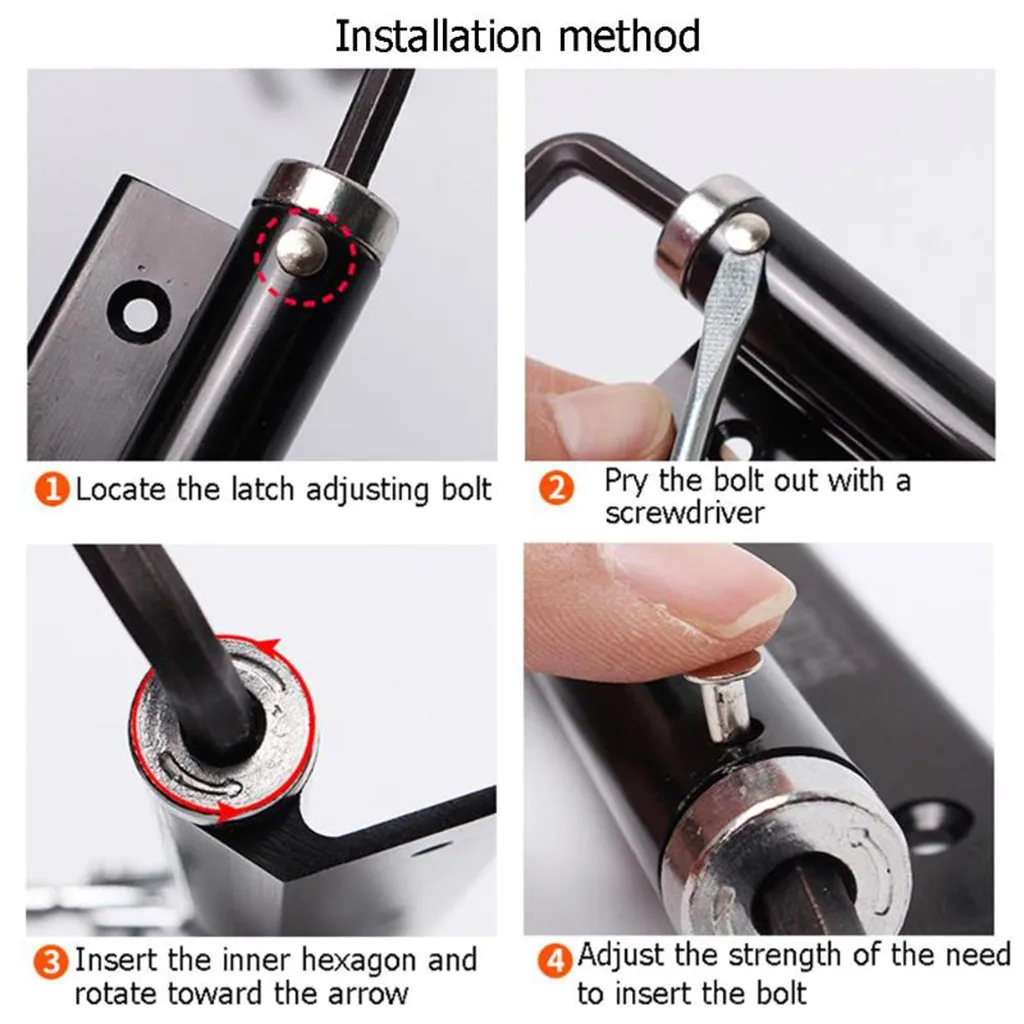 

40^Door Closer Single Spring Strength Adjustable Surface Mounted Stainless Steel Automatic Closing Fire Rated Door Hardware