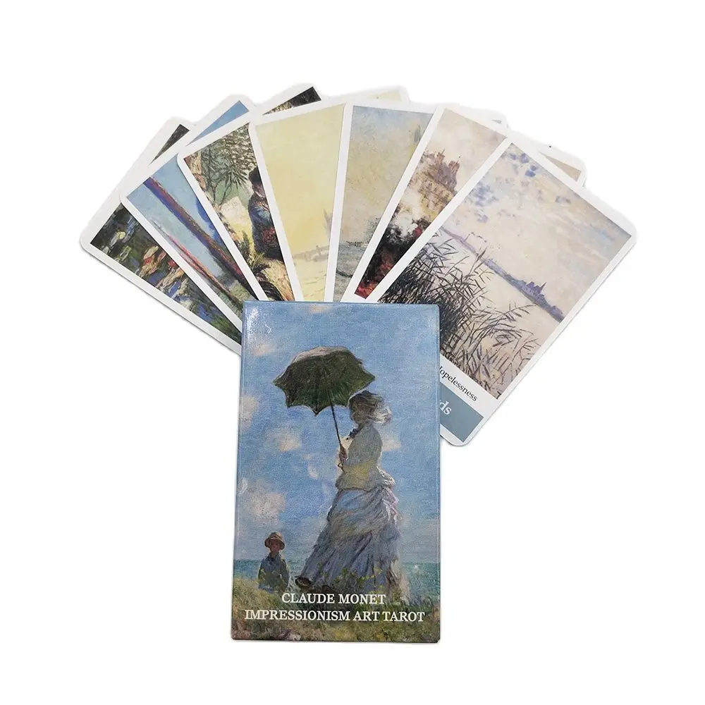 

Claude Monet Impressionism Art Tarot Deck Divination Prophecy Tarot Card Friends Casual Party Entertainment Board Game