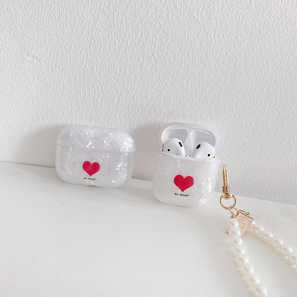 Чехол для наушников Apple Airpods Pro 2 в 1 с жемчужиной шнурки роскошный чехол Защитный