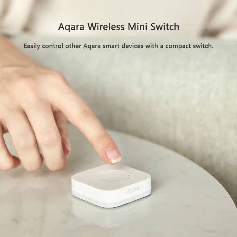Беспроводной мини-переключатель Aqara Zigbee сенсор кнопка управления одним ключом