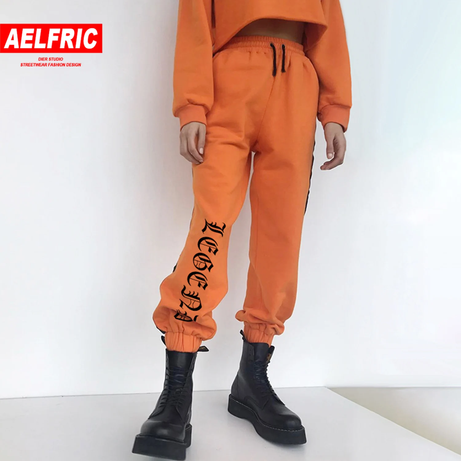 Женские брюки с буквенным принтом Aelfric осень 2019 спортивные в стиле Харадзюку хип