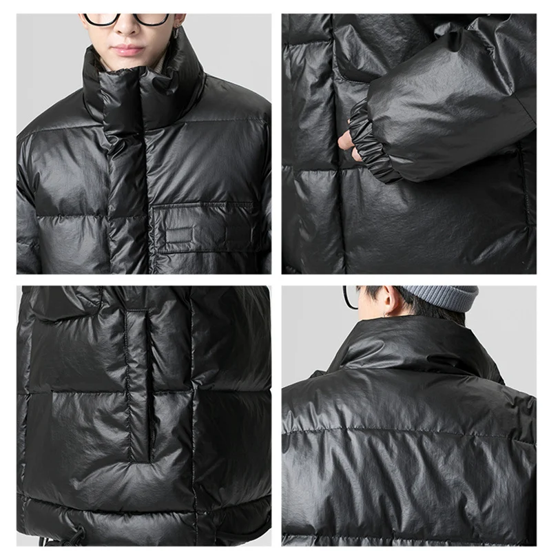 

FGKKS Brand Winter Down Jacket Men High Street Men Fashion Casual Down Jacket Coat Solid Color Warm Thick Down Coats Male