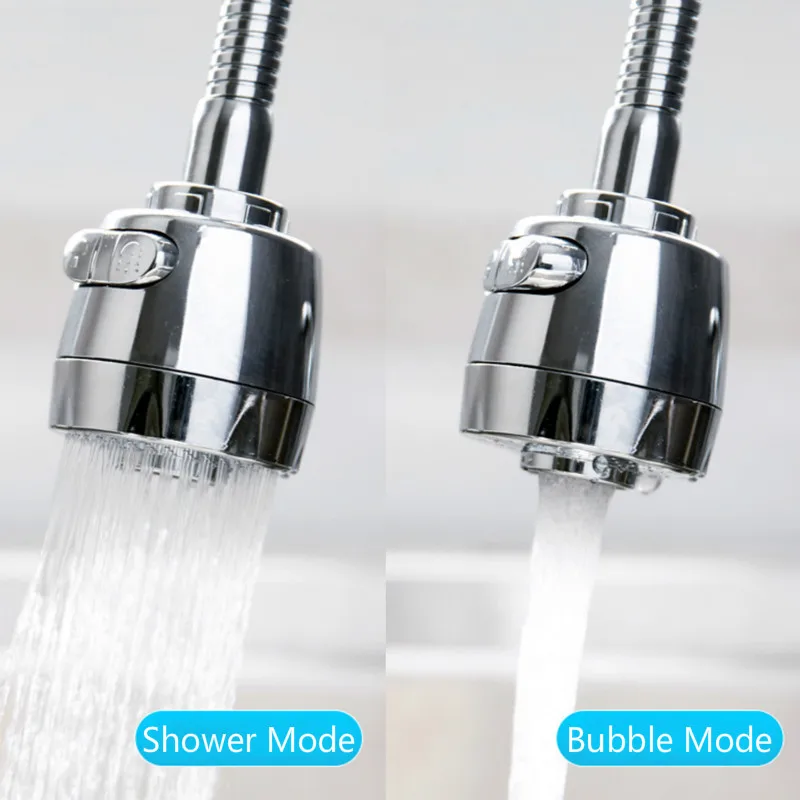 

360 Degree Rotating Faucet Filter Water Bubbler Faucet Anti-splash Extension Shower Head Kitchen Bathroom Fauce Extender
