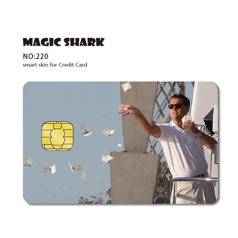 Magic Shark 50+ different Styles Broke Money Skull Stonks Poker Sticker Film Tape Skin for Credit Card Debit Card Big Small Chip images - 6