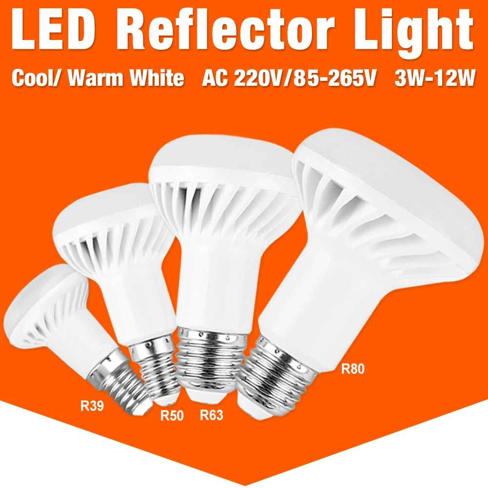 

E14 E27 Led Bulb R39 R50 R63 R80 Bombillas Lamp Lampada Ampoule Spotlight Light 5W 7W 9W 12W Energy Saving Home 220V 110V