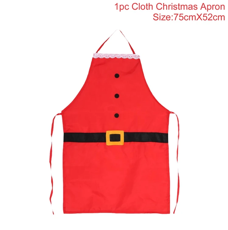 Christmas apron A Настольная дорожка Рождественское украшение для дома Navidad Рождественский Декор Noel новогодний Новогодний Декор Рождественский кухонный набор - Цвет: Christmas apron A