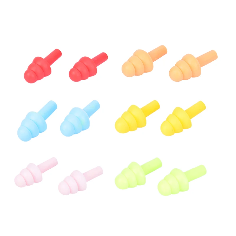 

10 Pairs Waterproof Swimming Silicone Swim Earplugs Soft Anti-Noise Ear Plug