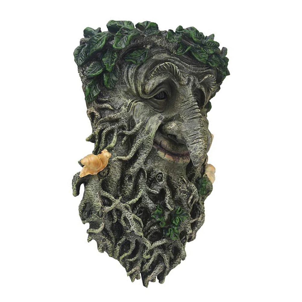 

Bird Feeder Resin Craft Garden Accessories Imitation Wood Drainage Hole Statue Old Man Tree Garden Decoration Ornaments