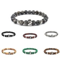 fathers day gift bracelet mens money logo jewelry 8mm tiger eye stone beaded bracelet free shipping premium gift jewelry